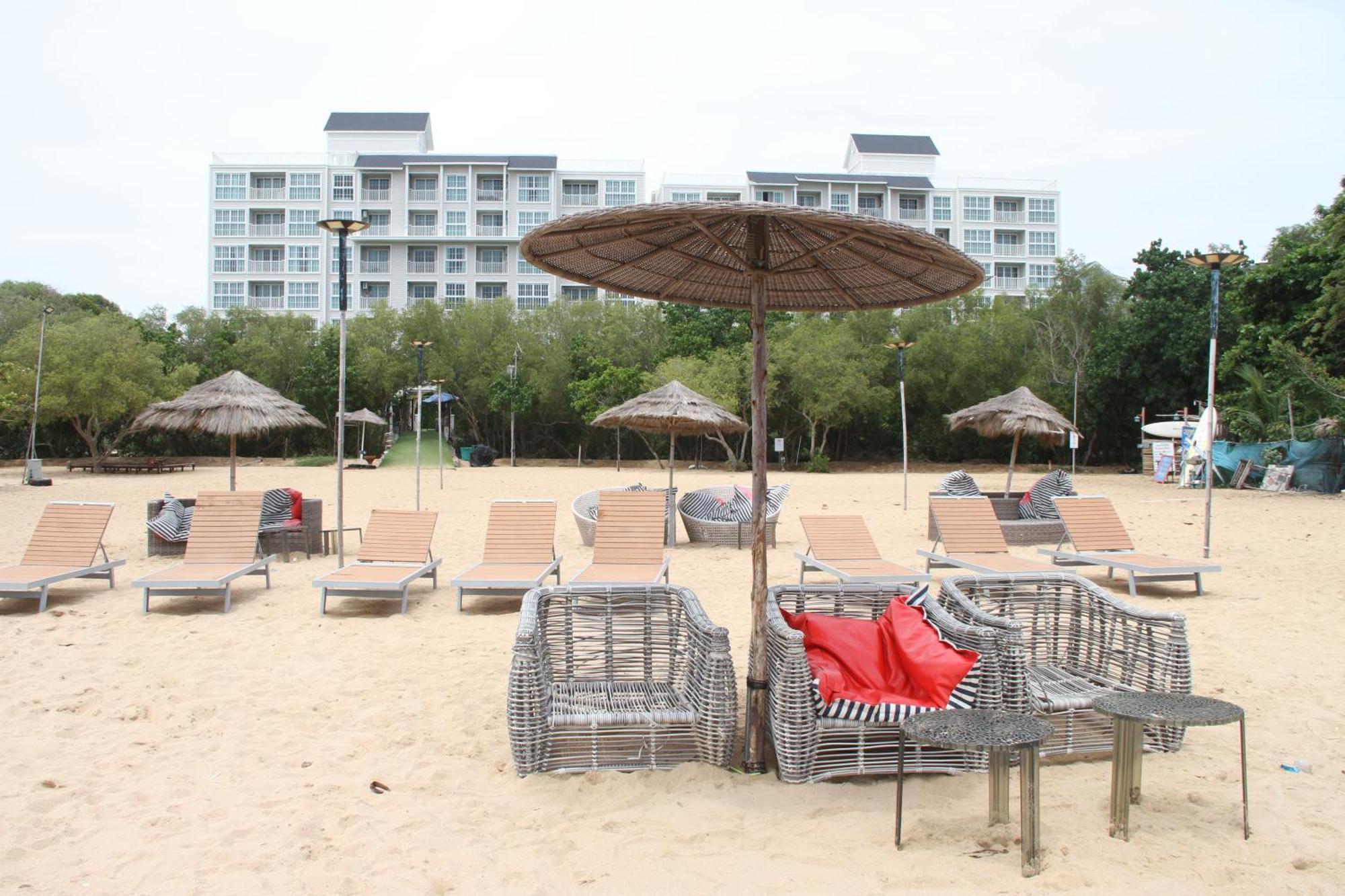 Grand Florida芭提雅带免费游泳池温泉和健身房和办公区水上花园公寓e208 Na Chom Thian Exterior photo